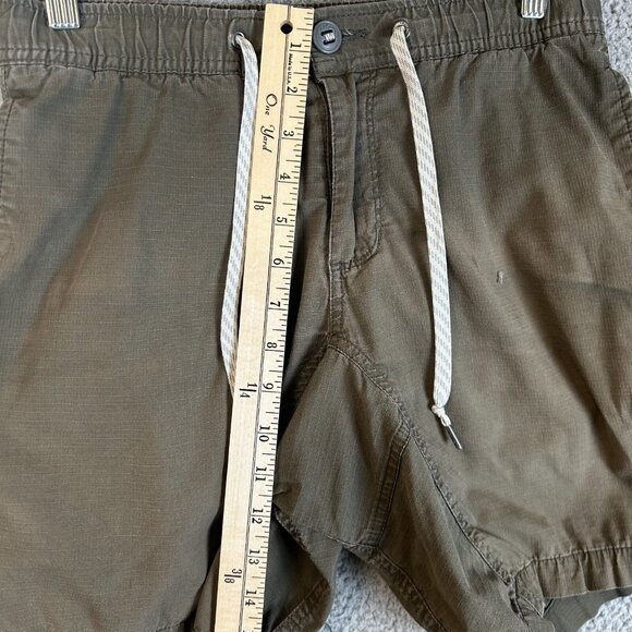 Vuori Shorts Size XS Green Ripstop Logo Stretch Drawstring Outdoor Hiking 28" - Picture 6 of 6